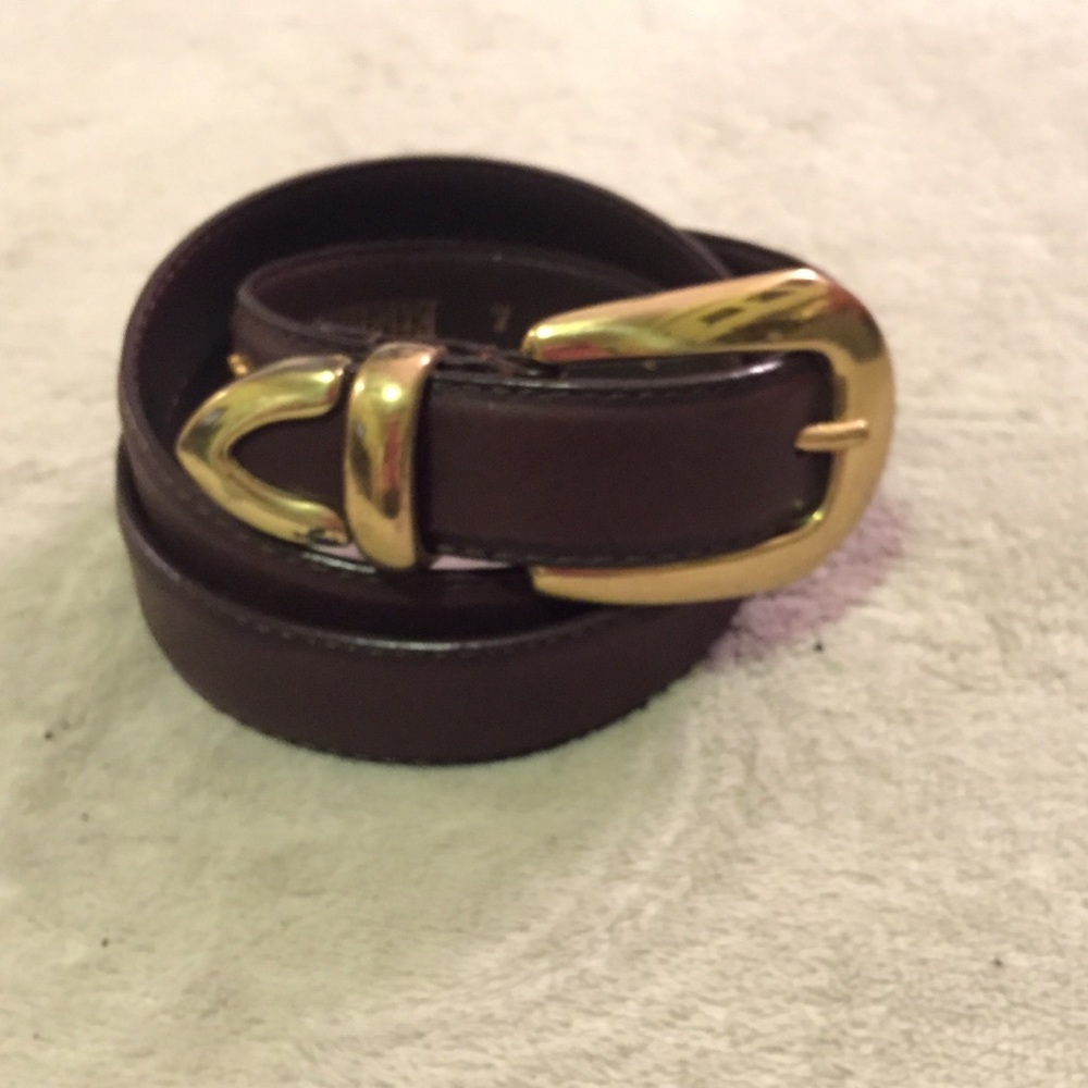 Vintage Etienne Aigner Brown Leather Belt